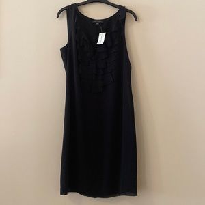 NWT 100% black silk mini dress